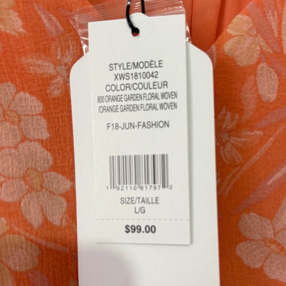 Highline Collective Floral Blouse with Ruffle Waist - Picture 4 of 4